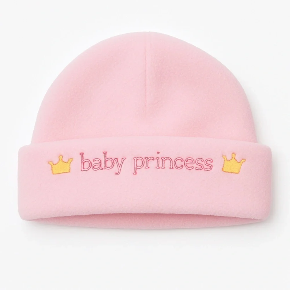Baby Princess Pink Fleece Baby Hat